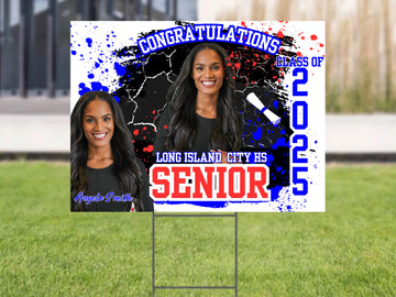 Custom Graduation Photo Yard Sign – Personalized Class of 2026 Banner with Senior Picture & Name Lichi Gifts