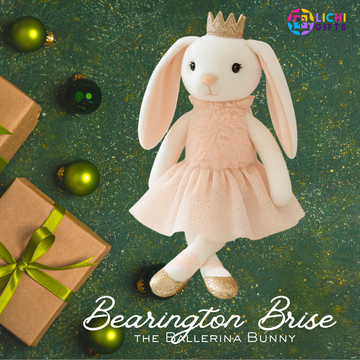 Bearington Brise the Ballerina Bunny – 16” Stuffed Animal Plush Doll with Gift Box | Perfect Dance Recital & Birthday Gift for Girls Lichi Gifts