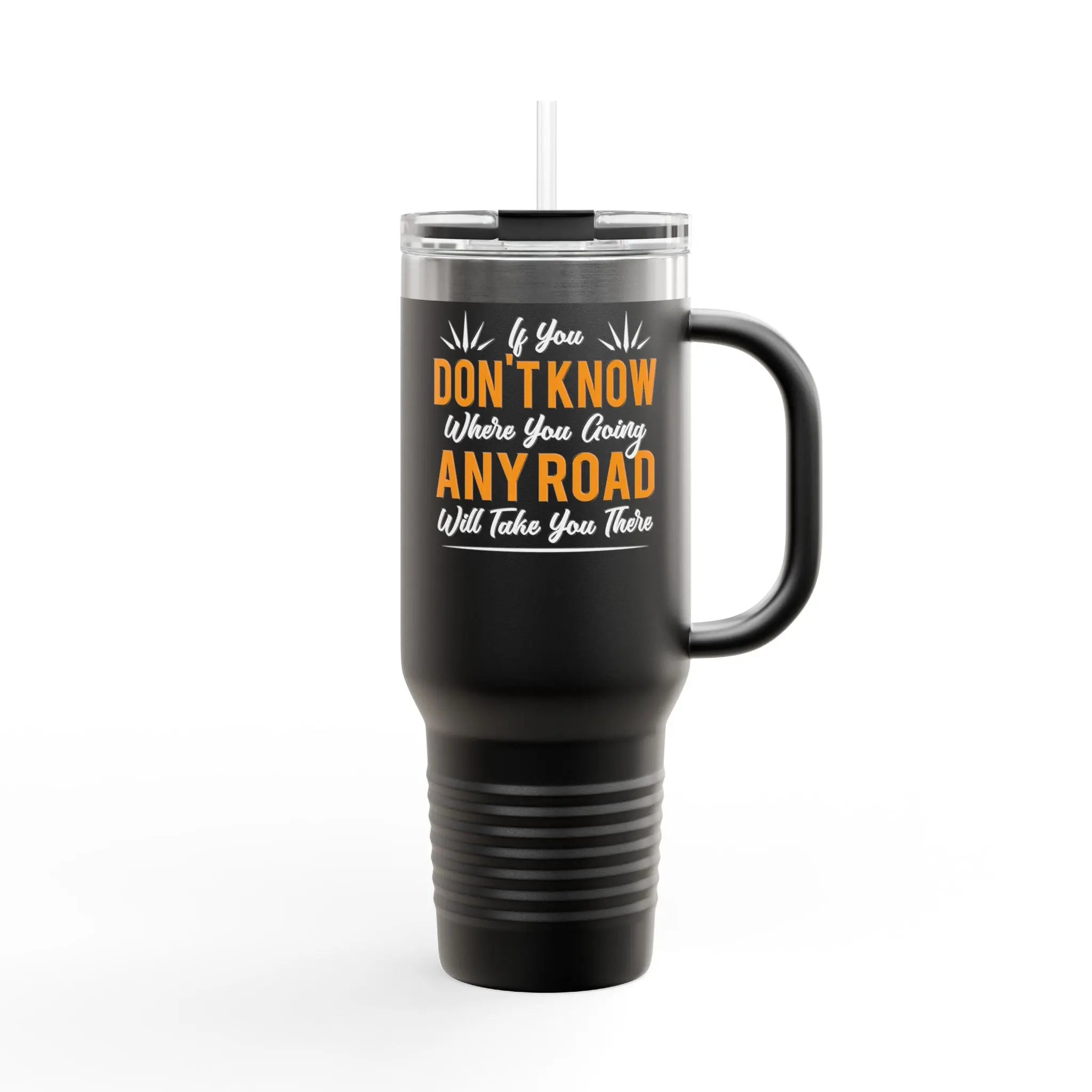 Inspirational Insulated Travel Mug, Perfect Gift for Adventurers, Daily Coffee Companion, Motivational Quote Mug, Eco-Friendly Travel [...] Printify