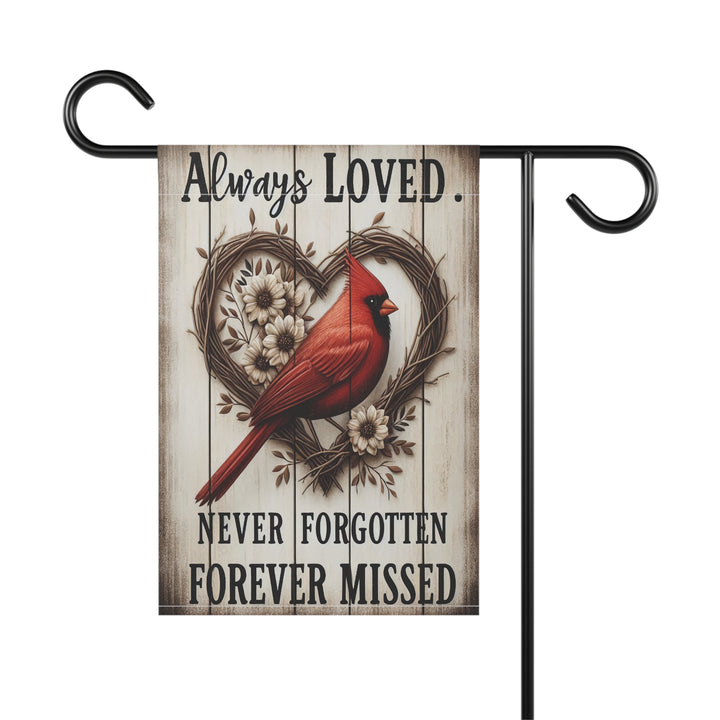 Memorial Garden Flag – Cardinal “Always Loved” Tribute