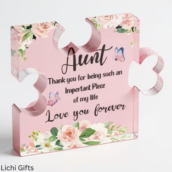 Acrylic Puzzle Gift for Aunt – Birthday or Christmas Plaque Lichi Gifts