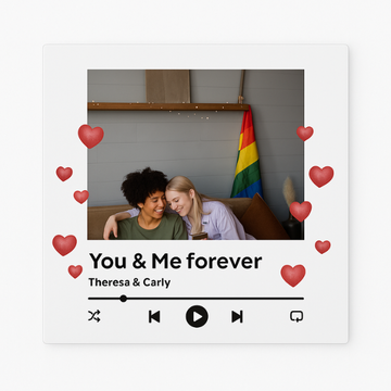 Personalized Music Player - Valentines Square Magnet Love Magnet - Custom Song Magnet - Romantic Track Magnet - Music Player Magnet
