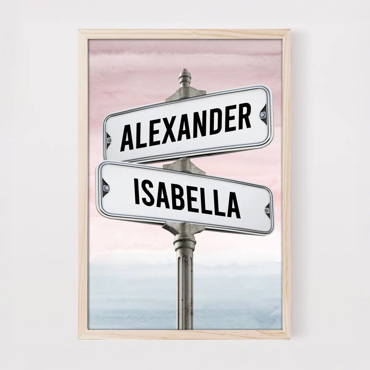 Family Intersection Sign Name Poster customall