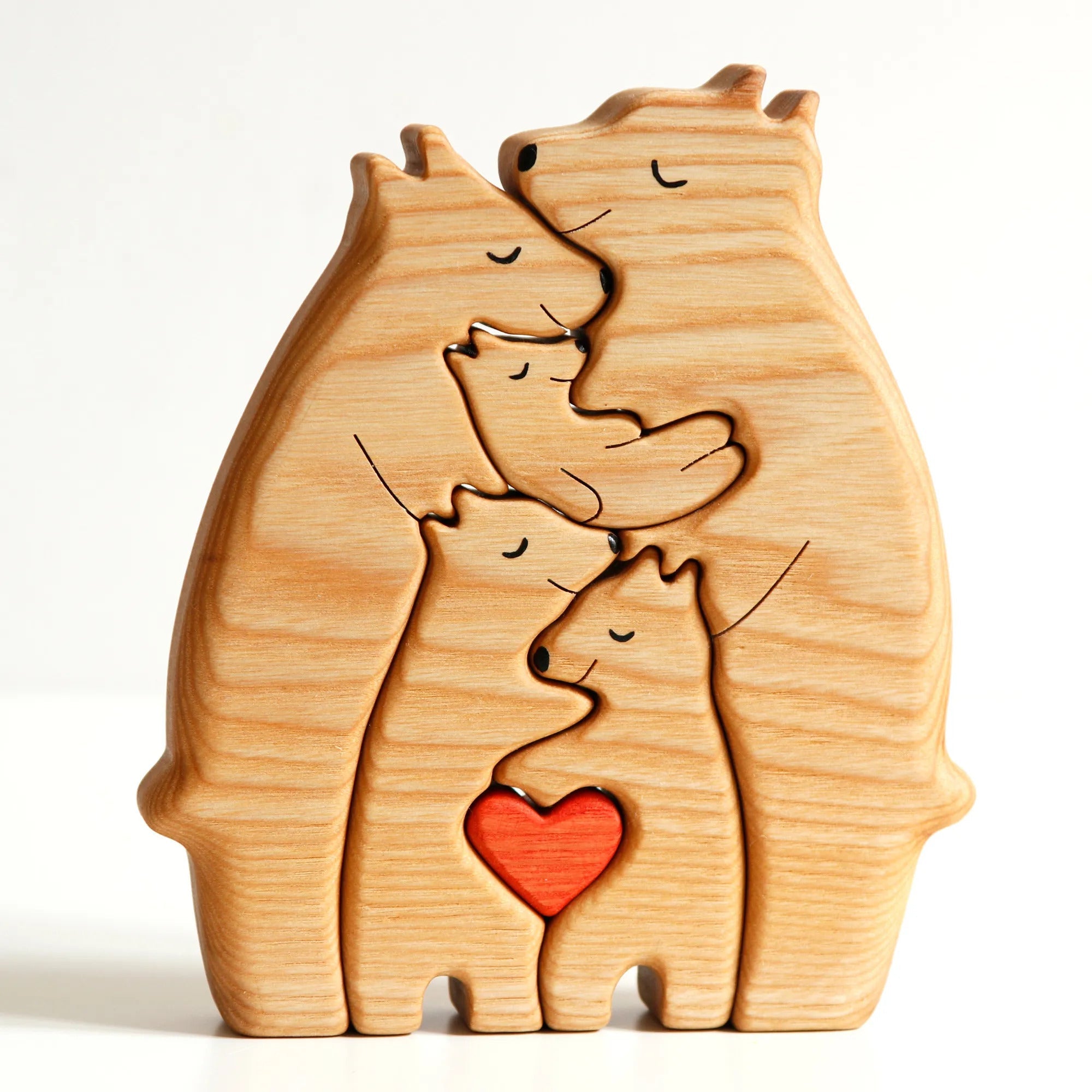 🐻 Personalized Wooden Bear Puzzle – Celebrate Your Family with a Handcrafted Gift Lichi Gifts