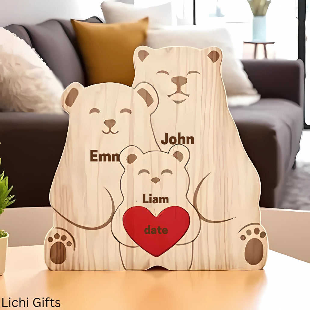 Personalized Wooden Koala Puzzle – 💝 Celebrate Your Family with a Handcrafted Gift Lichi Gifts