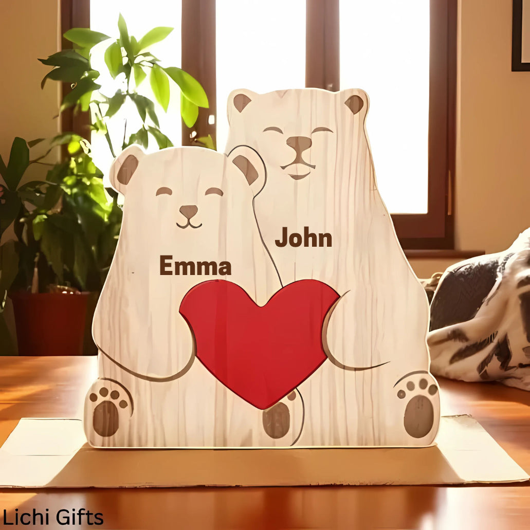 Personalized Wooden Koala Puzzle – 💝 Celebrate Your Family with a Handcrafted Gift Lichi Gifts