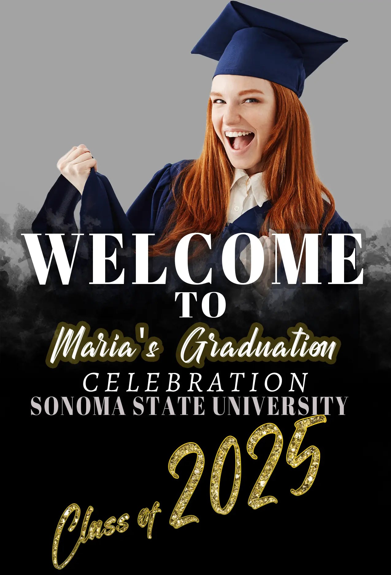 Custom Graduation Welcome Sign 12" x 18" – Celebrating the Class of 2025 Lichi Gifts