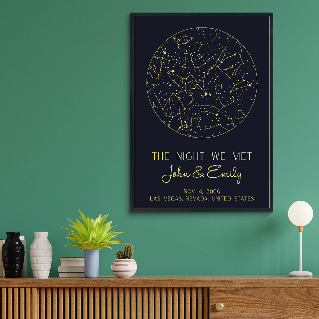 Custom Star Map  Personalized Vertical Poster