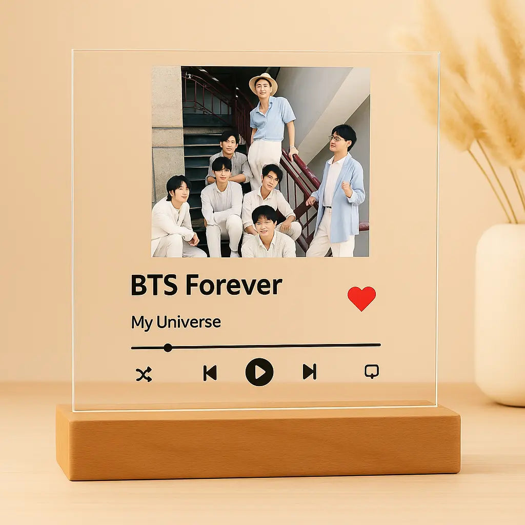 Personalized LED Acrylic K-Pop Bias Music Plaque – “Choose Your Bias” shineon