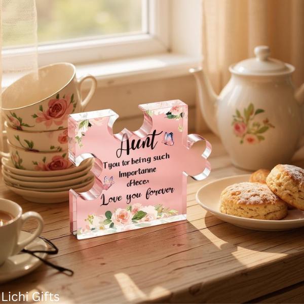 Acrylic Puzzle Gift for Aunt – Birthday or Christmas Plaque Lichi Gifts