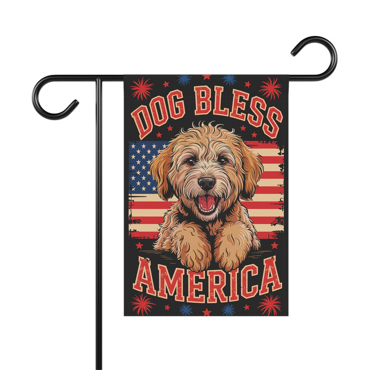 “Dog Bless America” Patriotic Garden Flag – Adorable Dog Decor