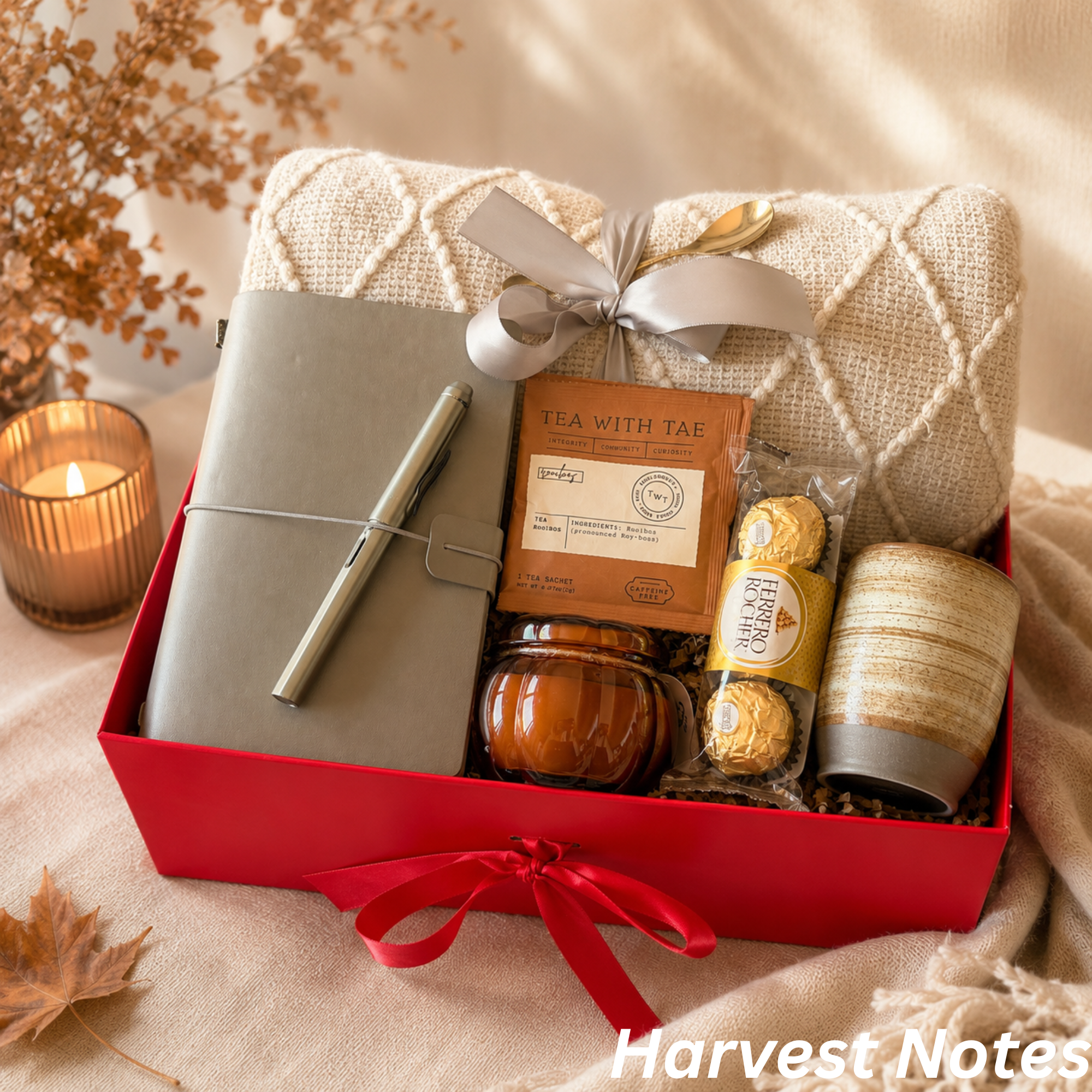 Fall Gift Box – Cozy Blanket, Journal & Pumpkin Candle