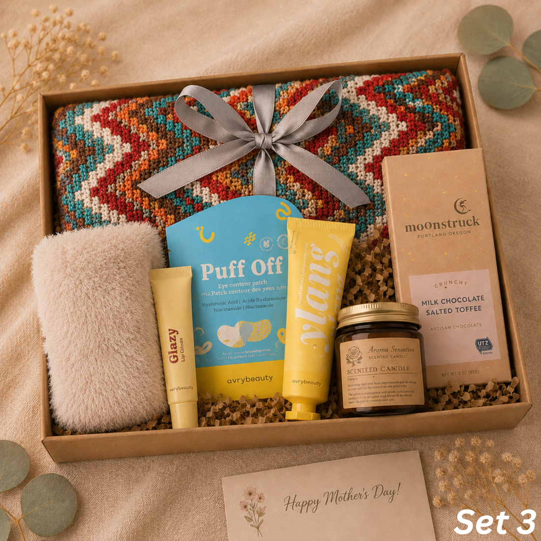 Mother's Day Comfort Gift Box — Multicolor Self-Care Set Lichi Gifts