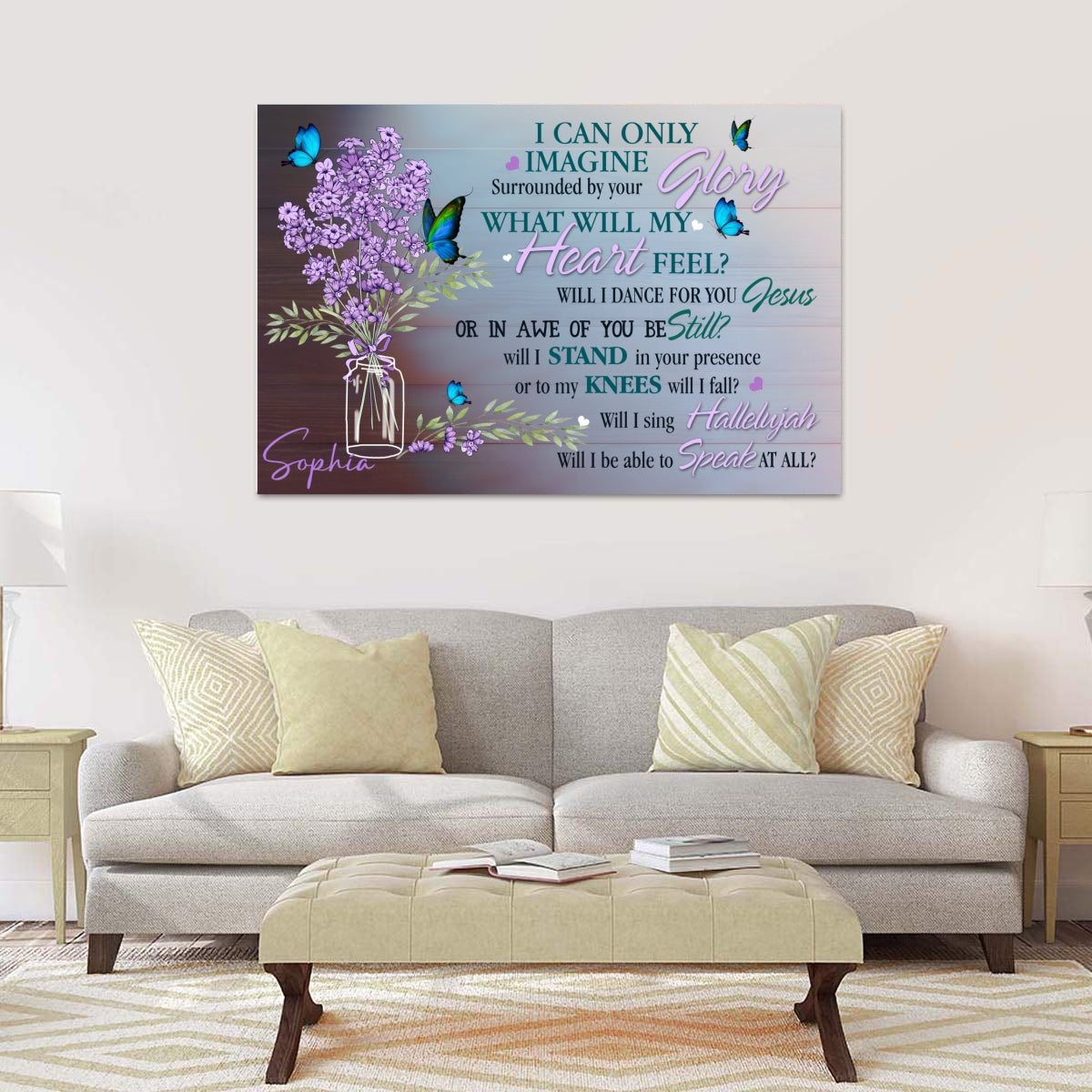 I Can Only Imagine Surrounded by Your Glory Personalized Canvas print customall