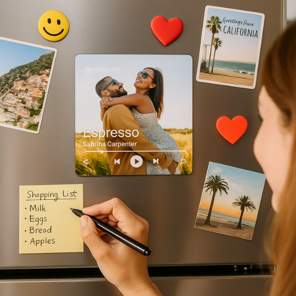 Personalized Our Favorite Song Square Magnet - Our Favorite Song Gift Custom Song Square Mag - Song Magnet Music Lover Magnet