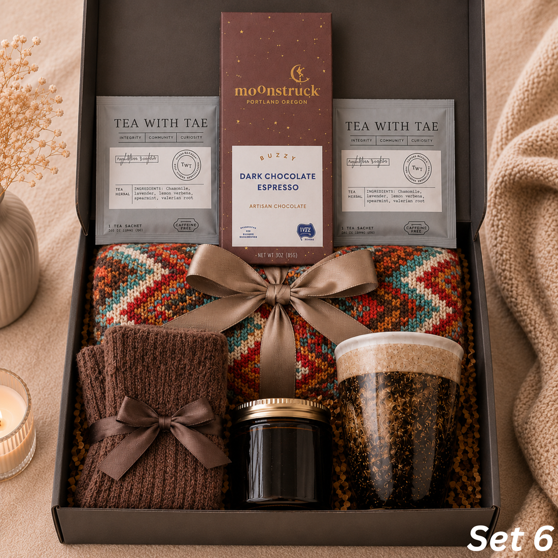 Cozy Comfort Gift Box — Multicolor Self-Care & Relaxation Set Lichi Gifts
