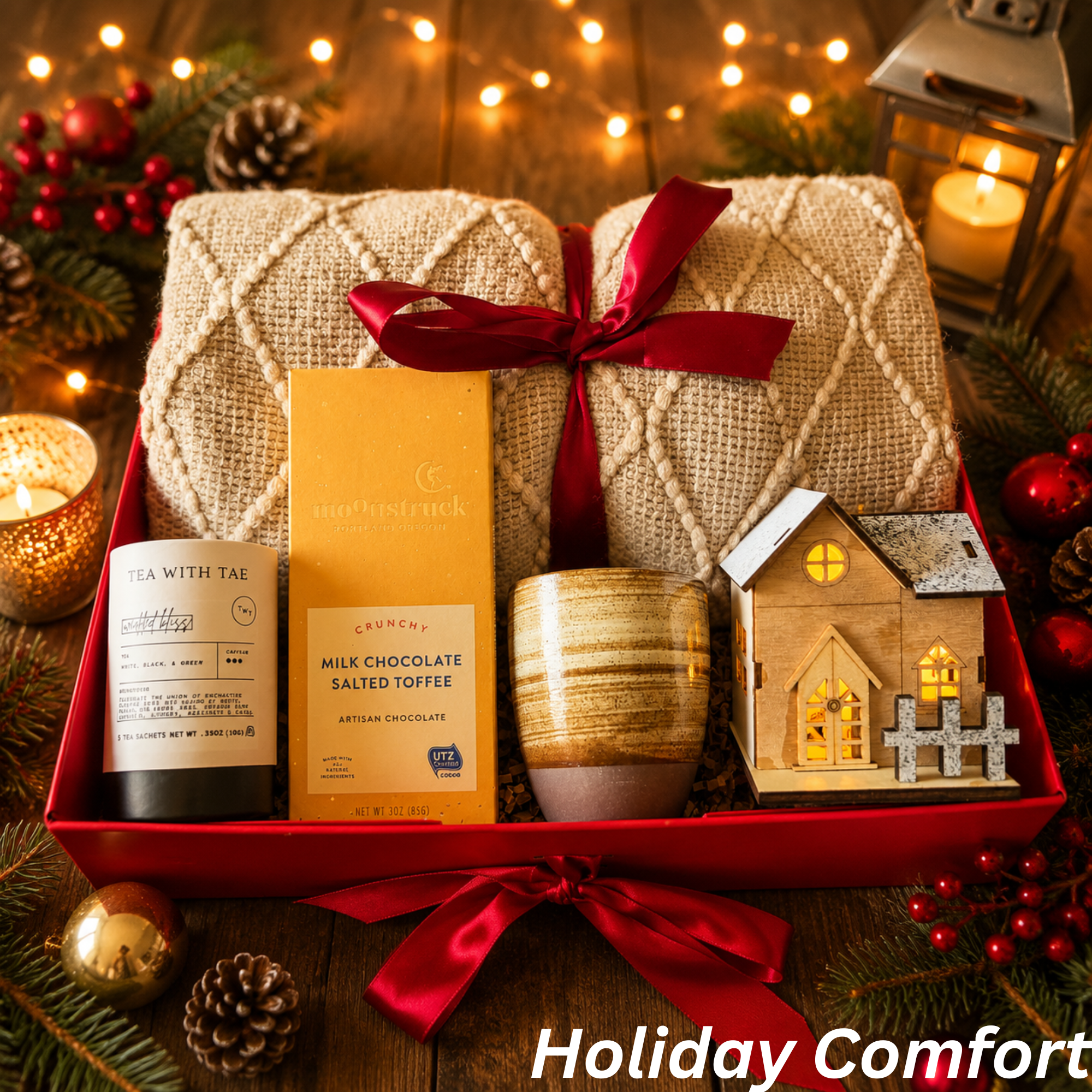 Christmas Cocoa Gift Box – Cozy Blanket, Mug & Nutcracker