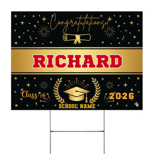 Personalized Yard Sign Congratulations! Class Of 2026