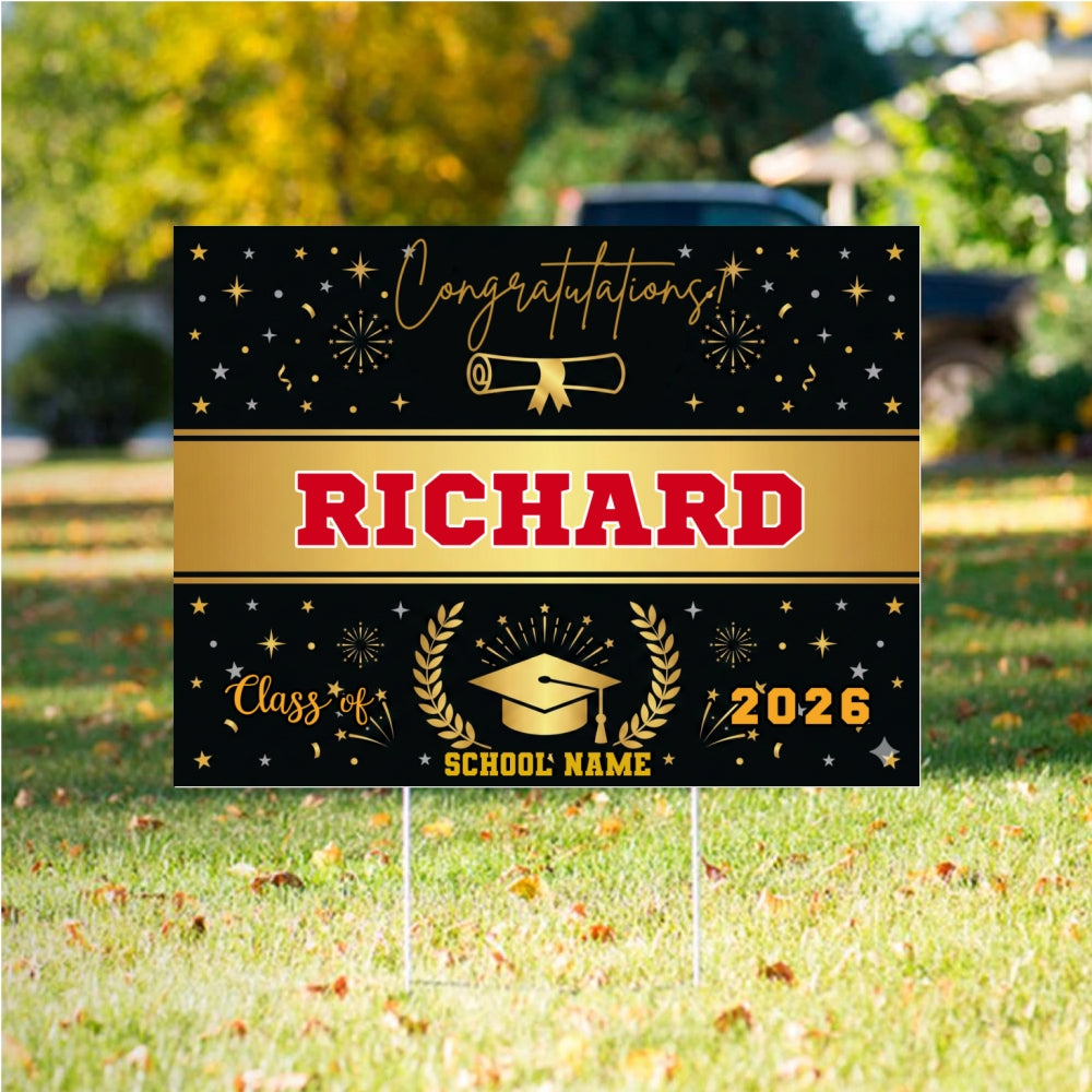 Personalized Yard Sign Congratulations! Class Of 2026