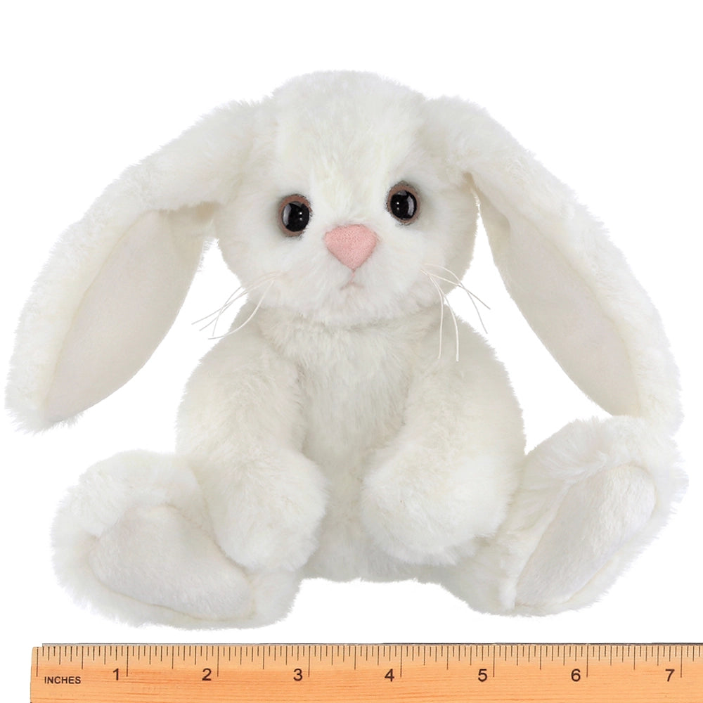 Bearington Lil’ Whisker White Bunny – 6.5” Plush Stuffed Animal | Small Bunny Plush Toy for Kids & Babies Lichi Gifts