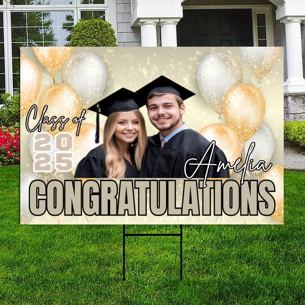 Customize Graduation Yard Sign – Honoring the Class of 2025 customall