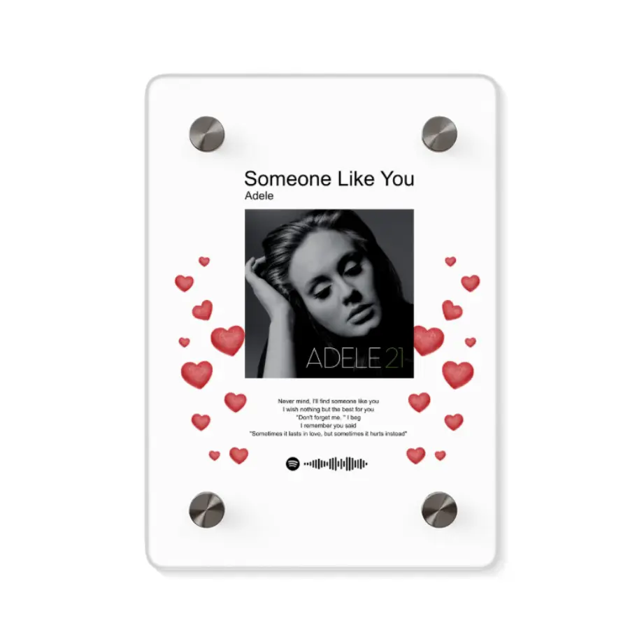 Personalized Music Player - Valentines Acrylic Wall Art Panels Valentines Song Art Love Wall Art - Acrylic Love Song Art printify
