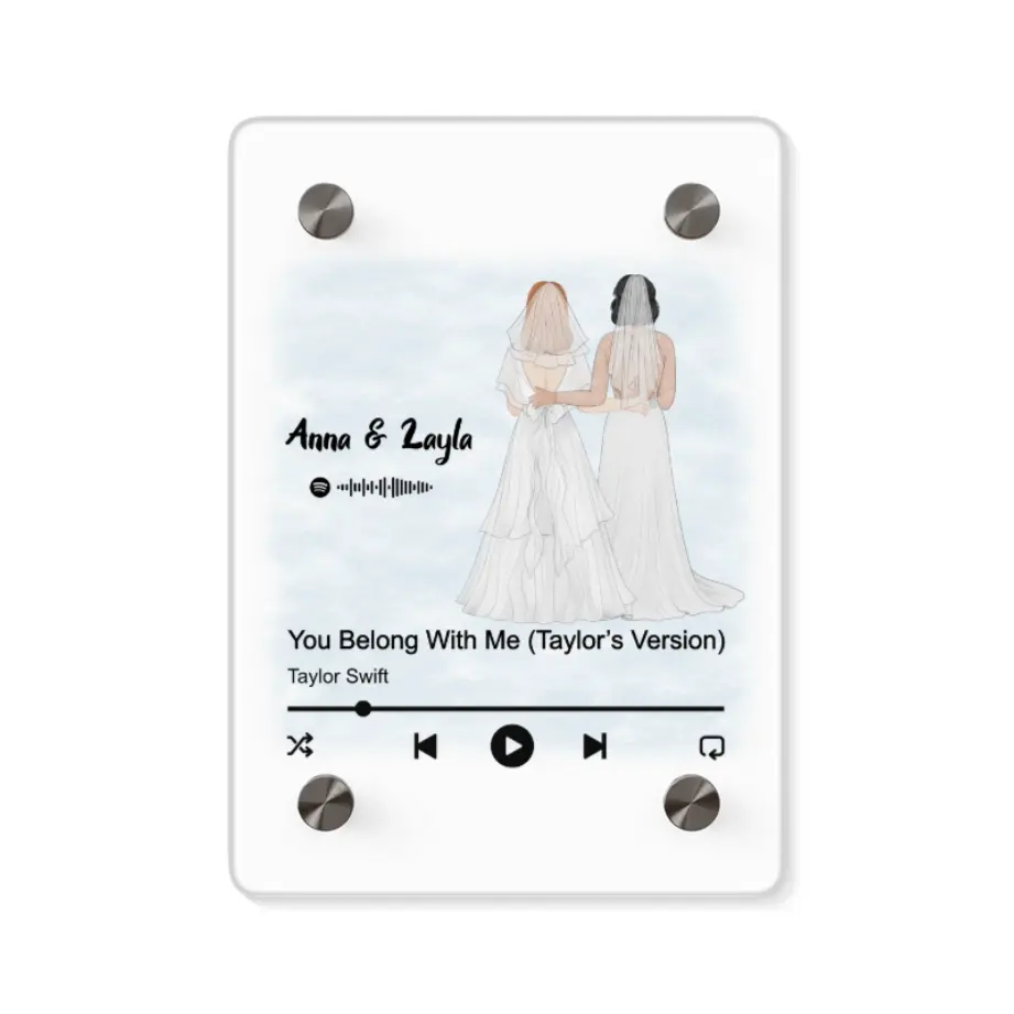 Custom “Our Wedding Song” Acrylic Wall Art Panel printify
