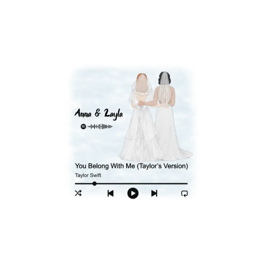 Custom “Our Wedding Song” Acrylic Wall Art Panel printify