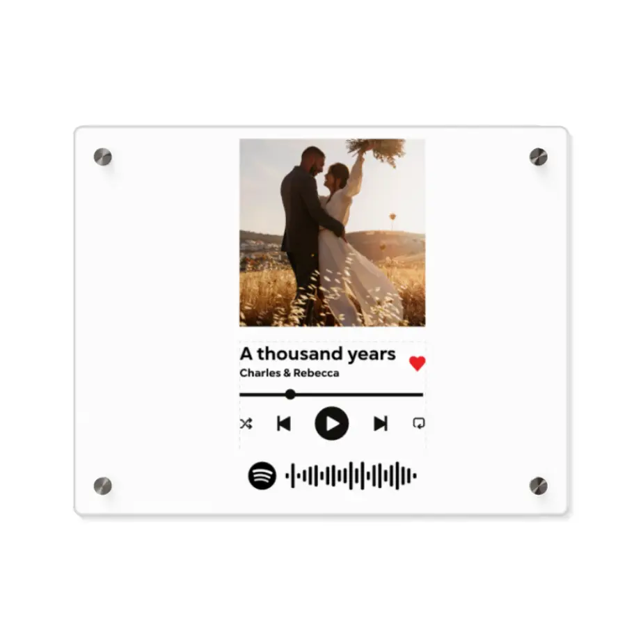 Custom Spotify-Style Acrylic Wall Art Panel printify