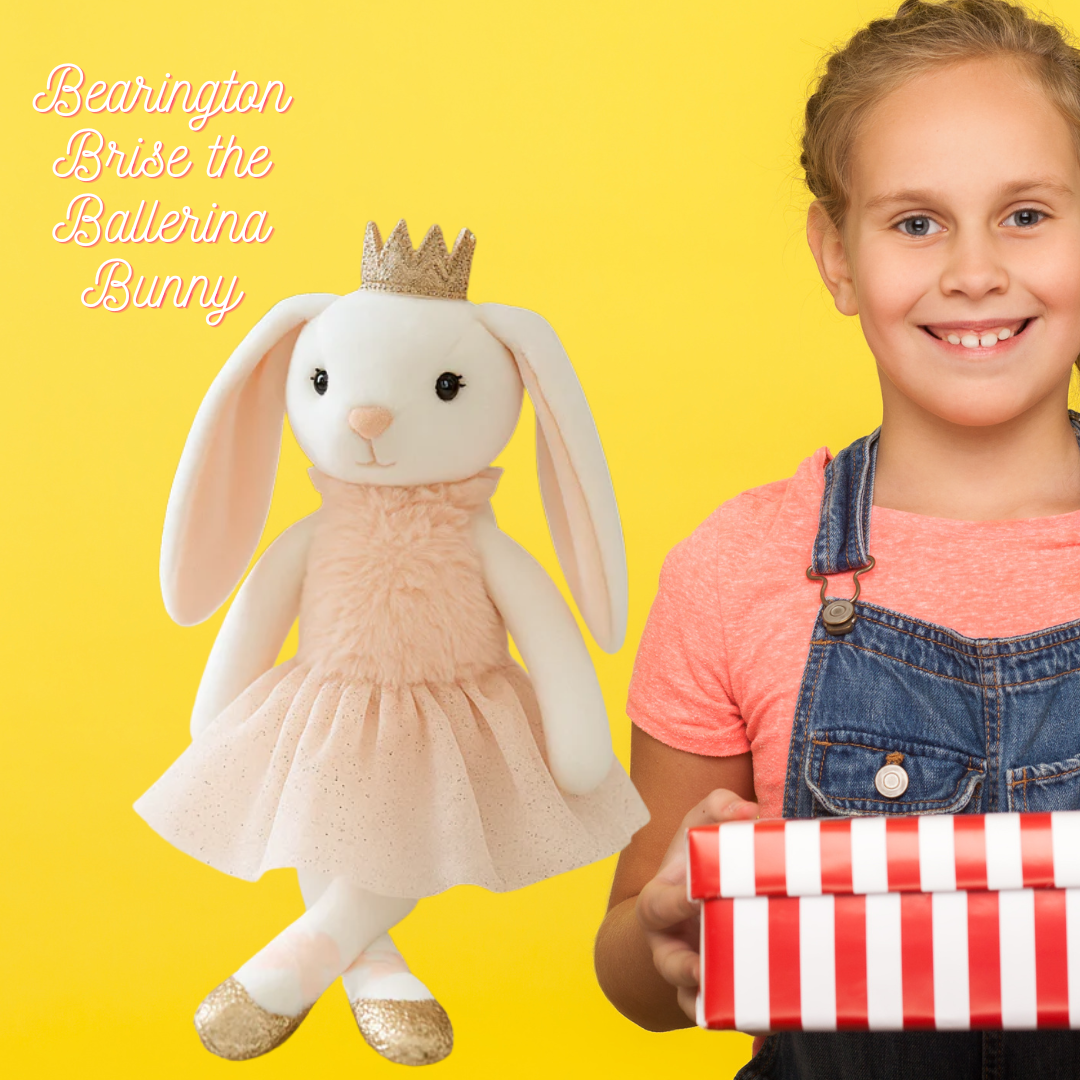 Bearington Brise the Ballerina Bunny – 16” Stuffed Animal Plush Doll with Gift Box | Perfect Dance Recital & Birthday Gift for Girls Lichi Gifts