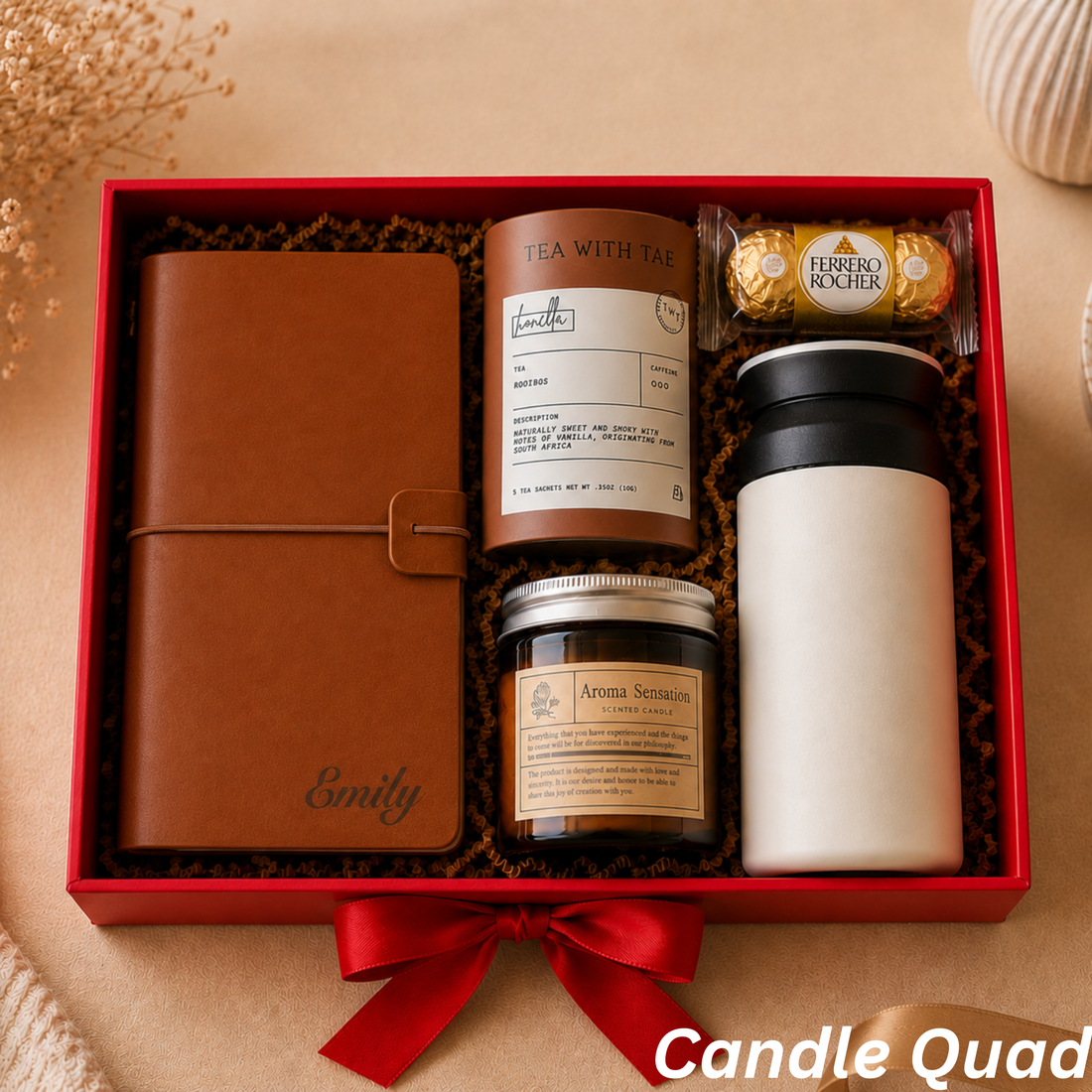Candle Quad Gift Box Lichi Gifts