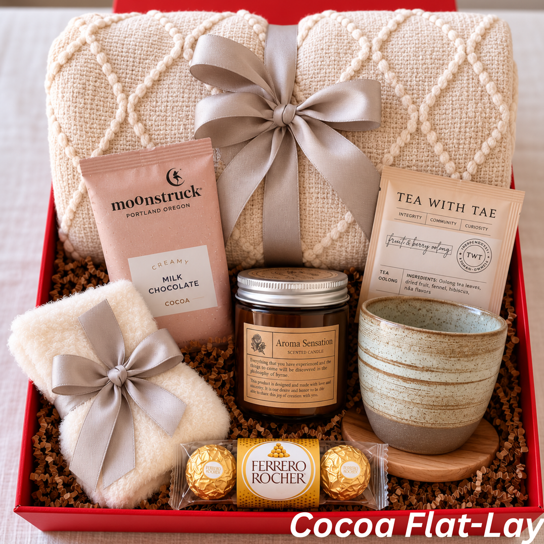 Hot Chocolate Lover's Gift Box — Cozy Blanket, Cocoa, Socks & Treats Lichi Gifts