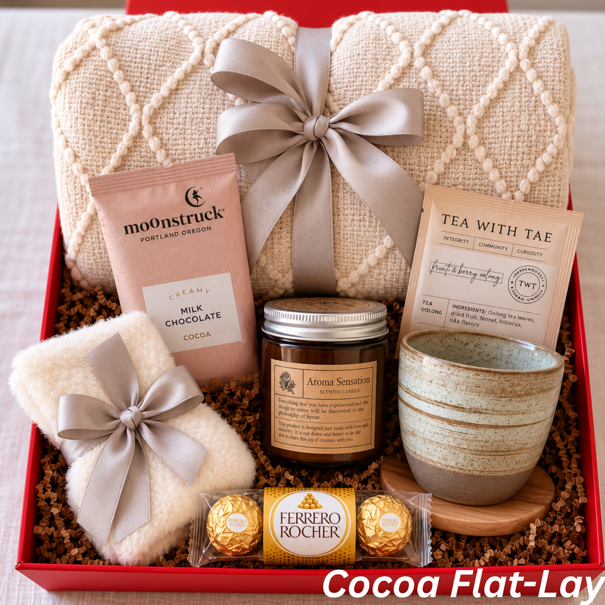 Hot Chocolate Lover's Gift Box — Cozy Blanket, Cocoa, Socks & Treats Lichi Gifts
