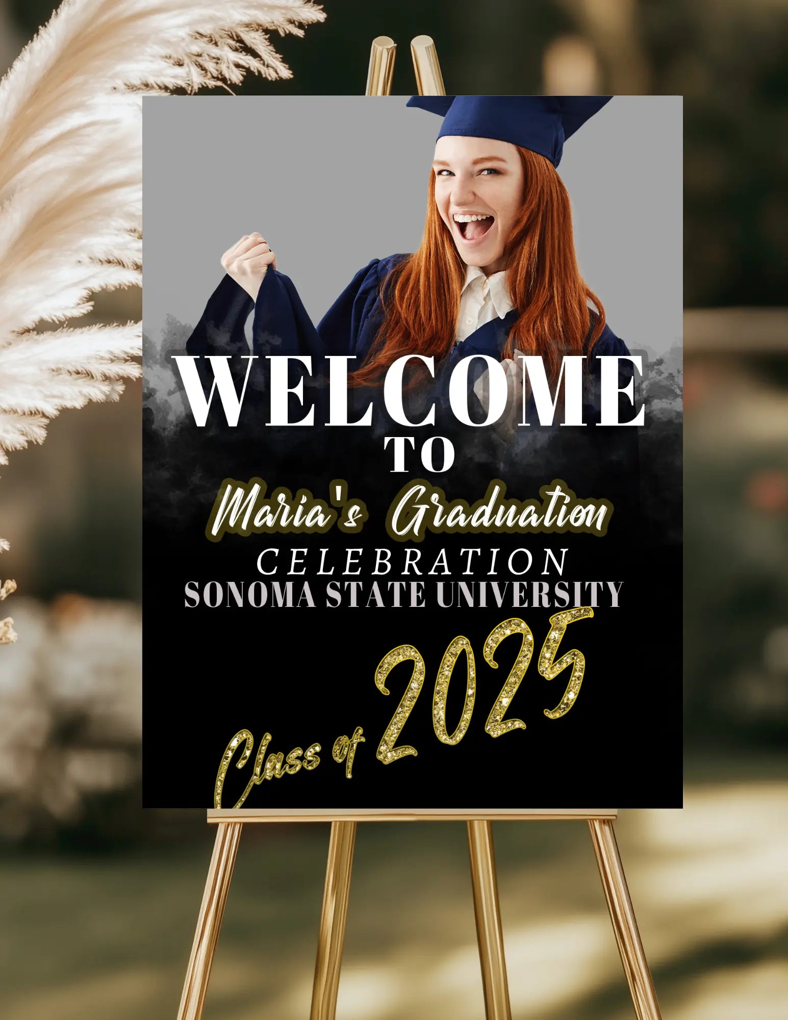 Custom Graduation Welcome Sign 12" x 18" – Celebrating the Class of 2025 Lichi Gifts