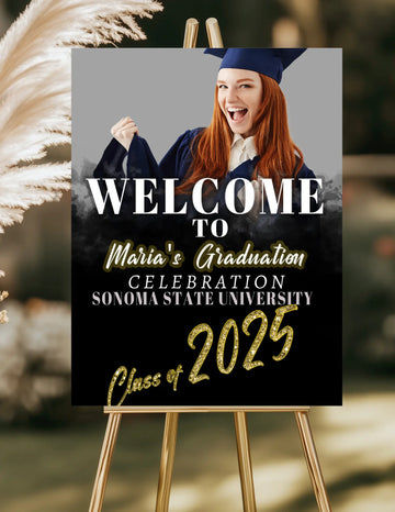 Custom Graduation Welcome Sign 12" x 18" – Celebrating the Class of 2025 Lichi Gifts