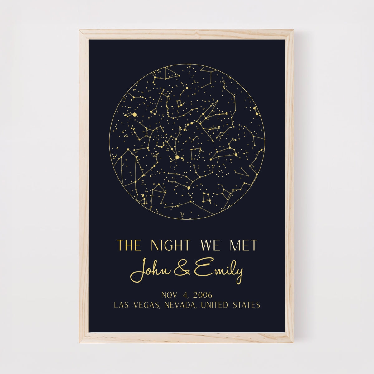 Custom Star Map  Personalized Vertical Poster