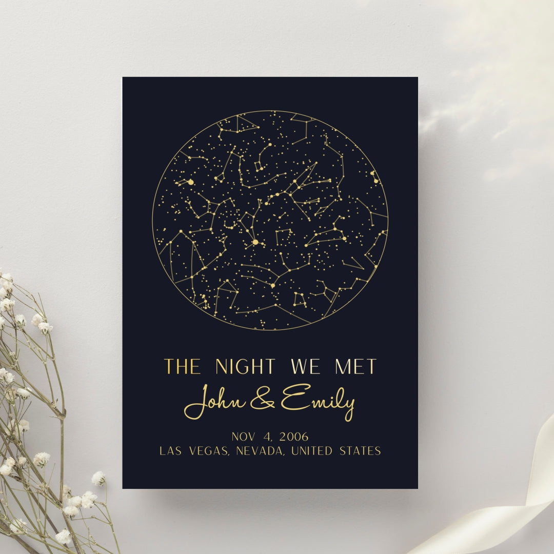 Custom Star Map  Personalized Vertical Poster