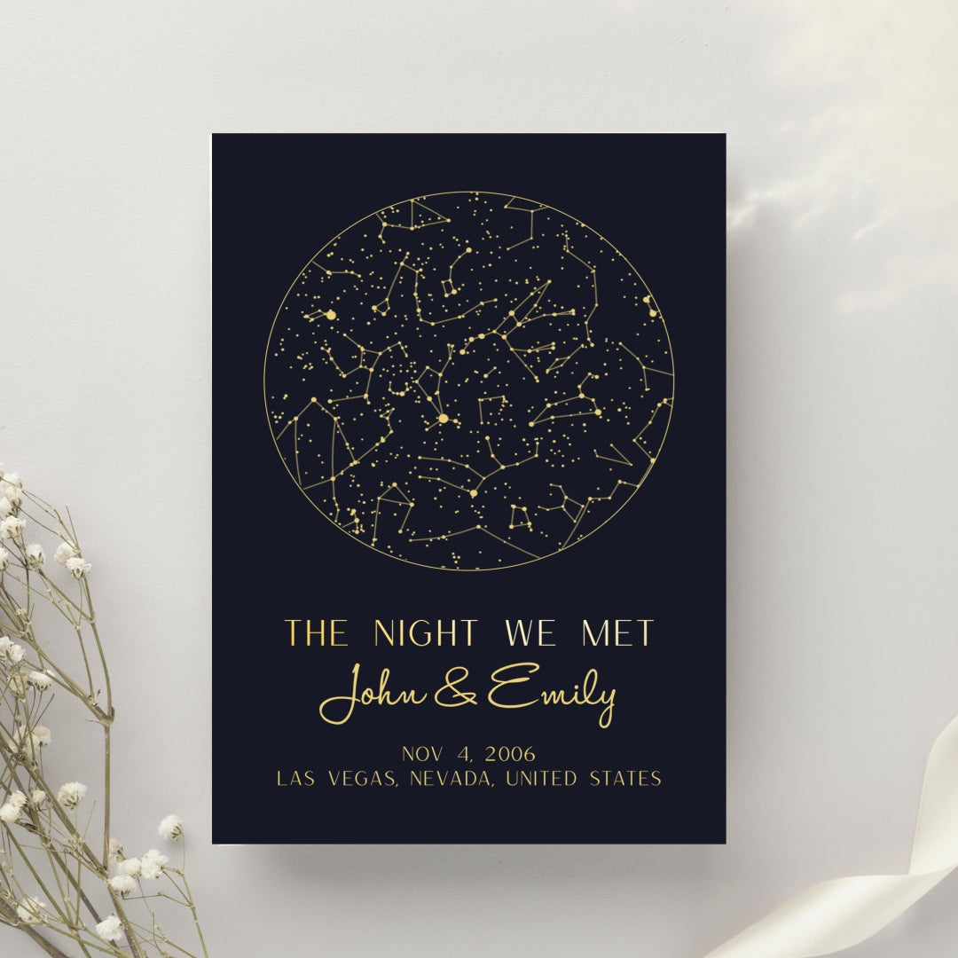 Custom Star Map  Personalized Vertical Poster