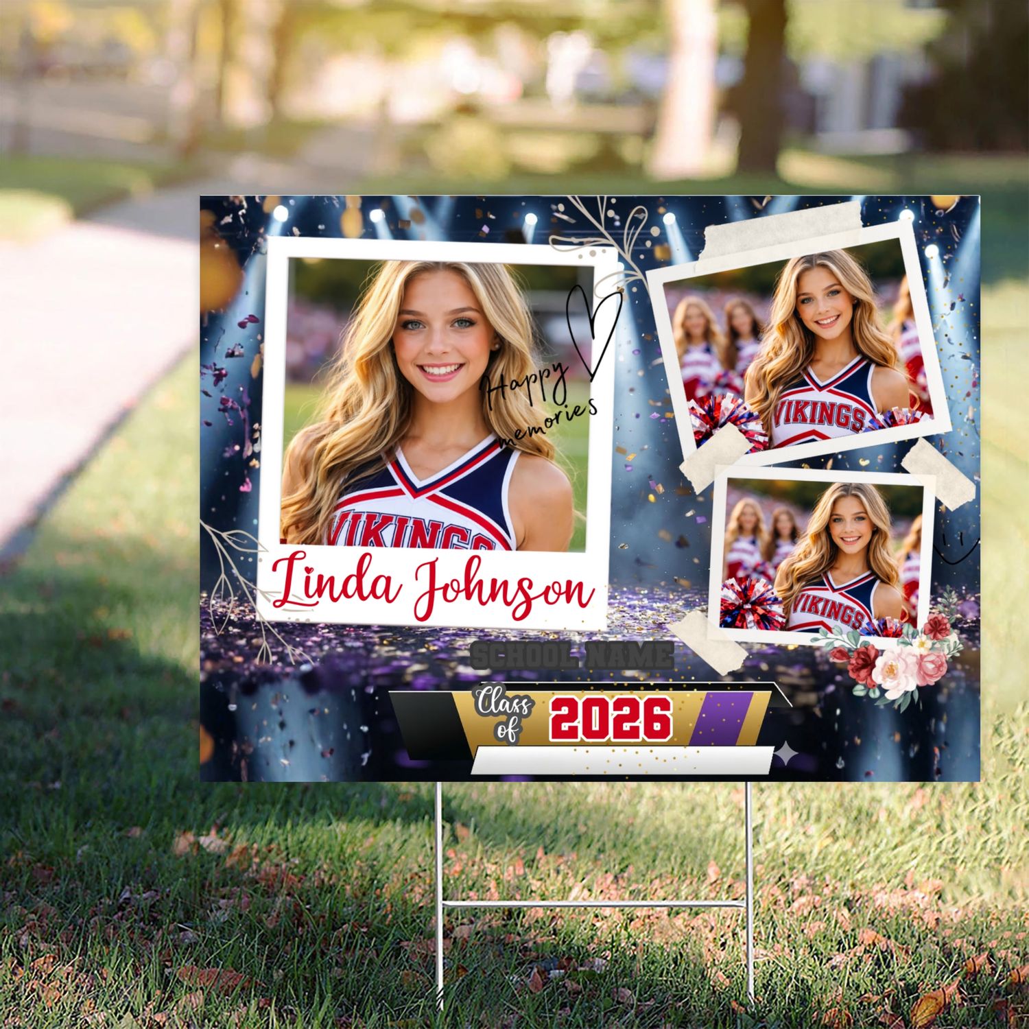 Personalized Cheerleader Graduation Frame Team Picture 2026 Gift customall