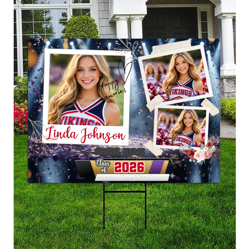 Personalized Cheerleader Graduation Frame Team Picture 2026 Gift customall
