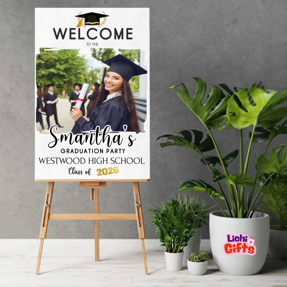 Personalized Graduation Party Welcome Sign Lichi Gifts customall