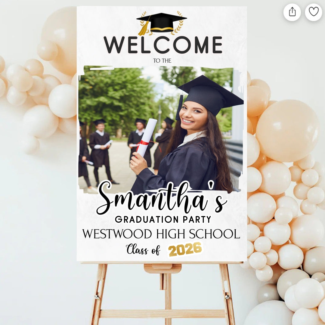 Personalized Graduation Party Welcome Sign Lichi Gifts customall