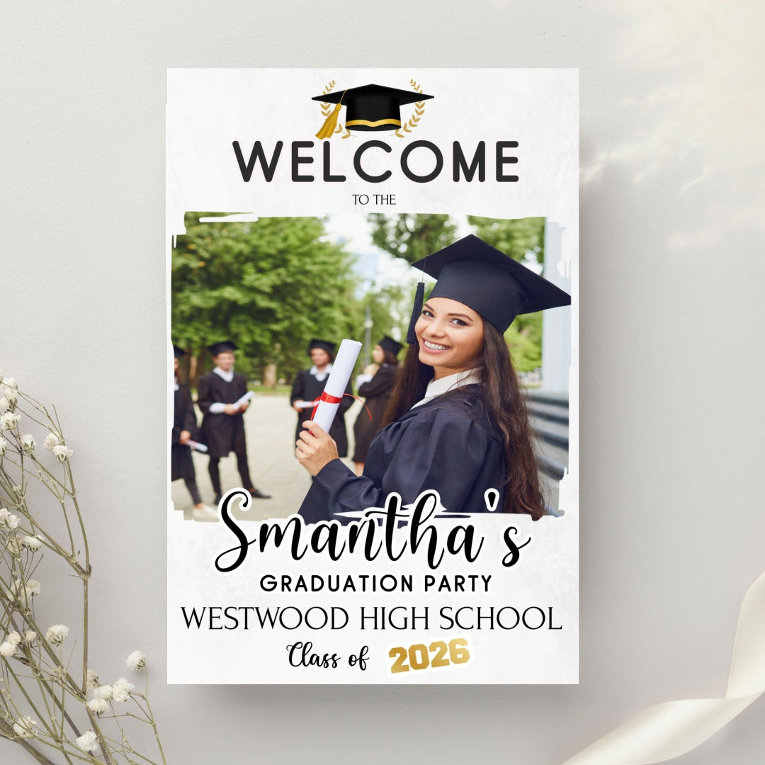 Personalized Graduation Party Welcome Sign Lichi Gifts customall