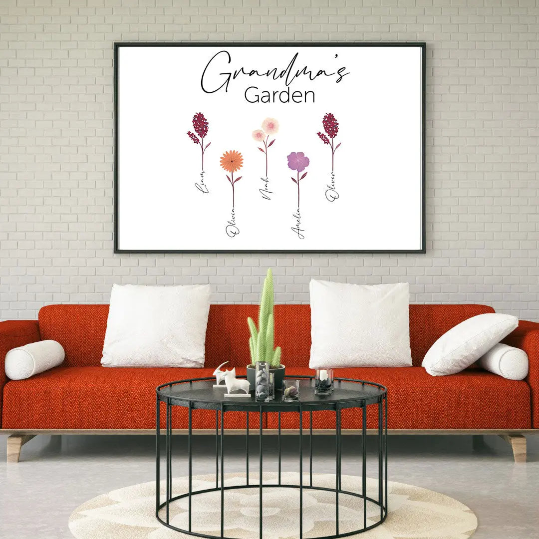 Grandma's garden Floral Personalized Poster gelato