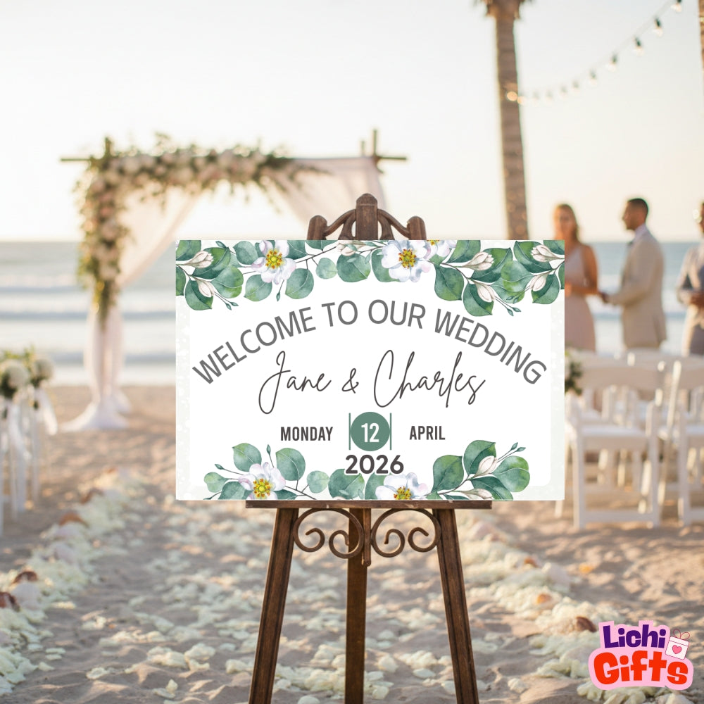 Personalized Wedding sign -Welcome to our Wedding customall
