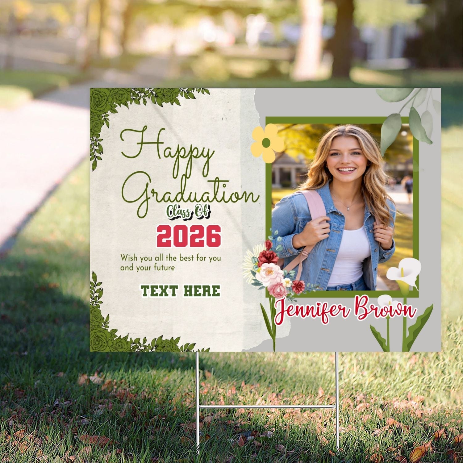 Personalized Happy Graduation 2026 Yard Sign Lichi Gifts customall