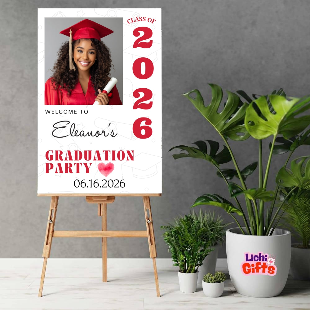 Personalized Graduation Party Welcome Sign #9 Lichi Gifts