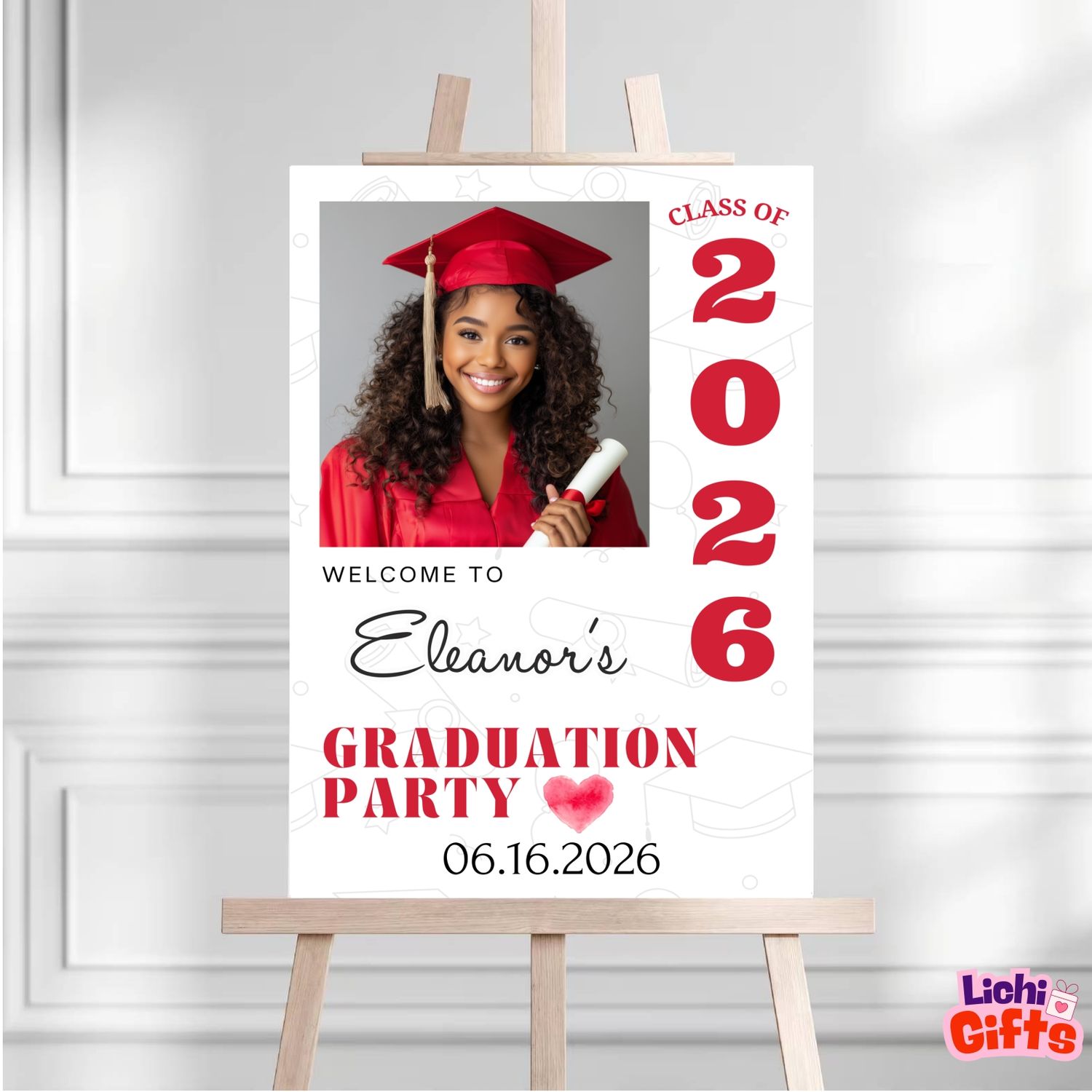 Personalized Graduation Party Welcome Sign #9 Lichi Gifts customall