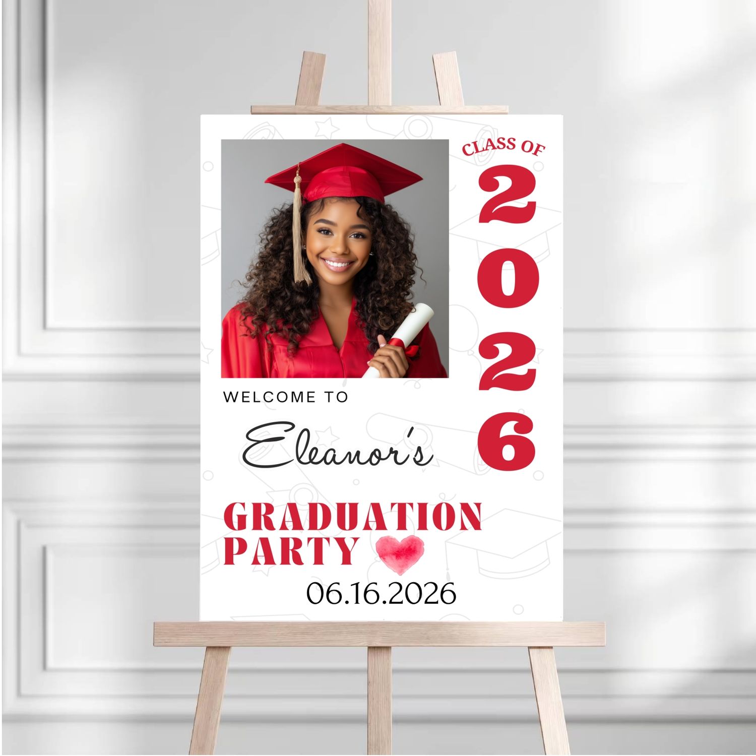 Personalized Graduation Party Welcome Sign #9 Lichi Gifts