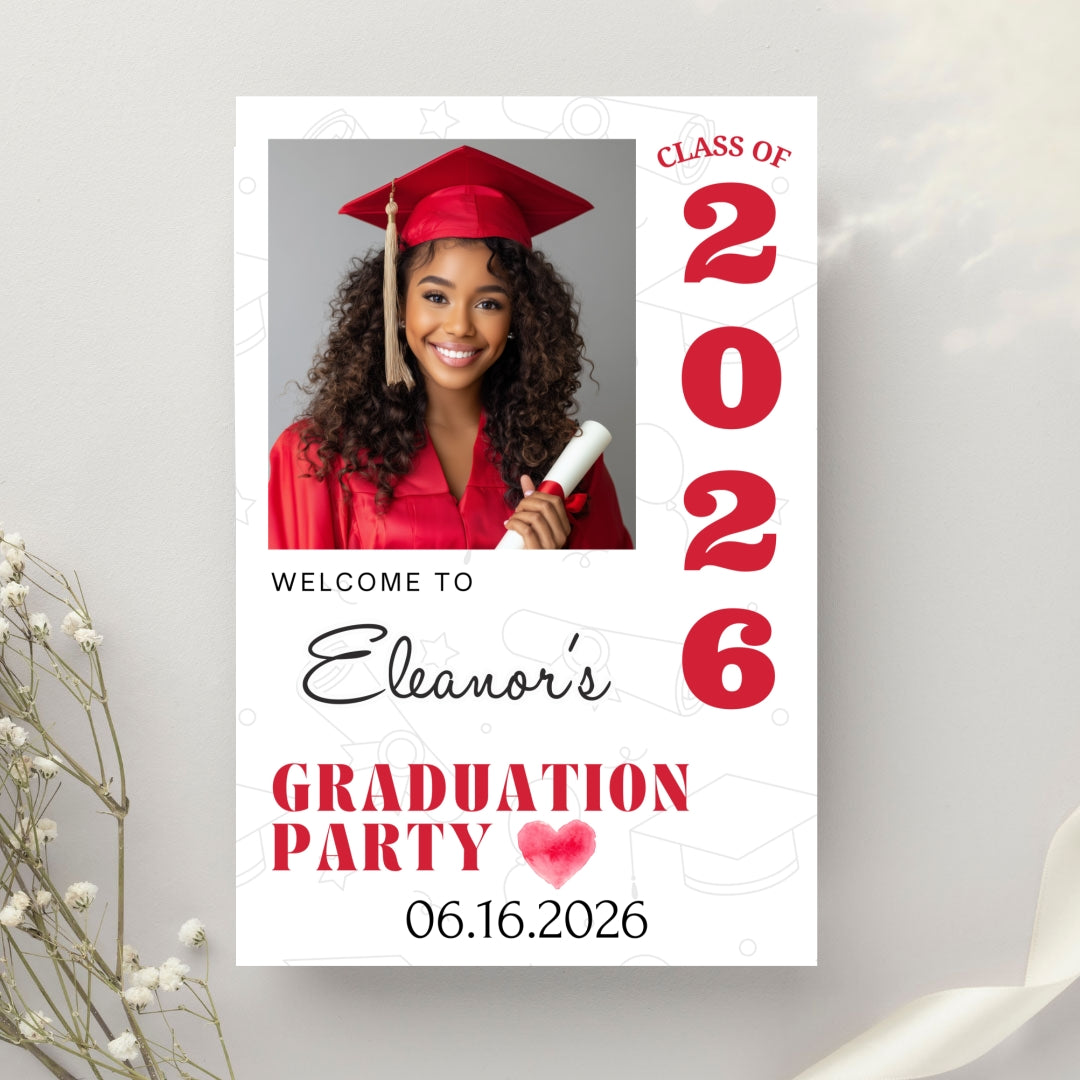 Personalized Graduation Party Welcome Sign #9 Lichi Gifts